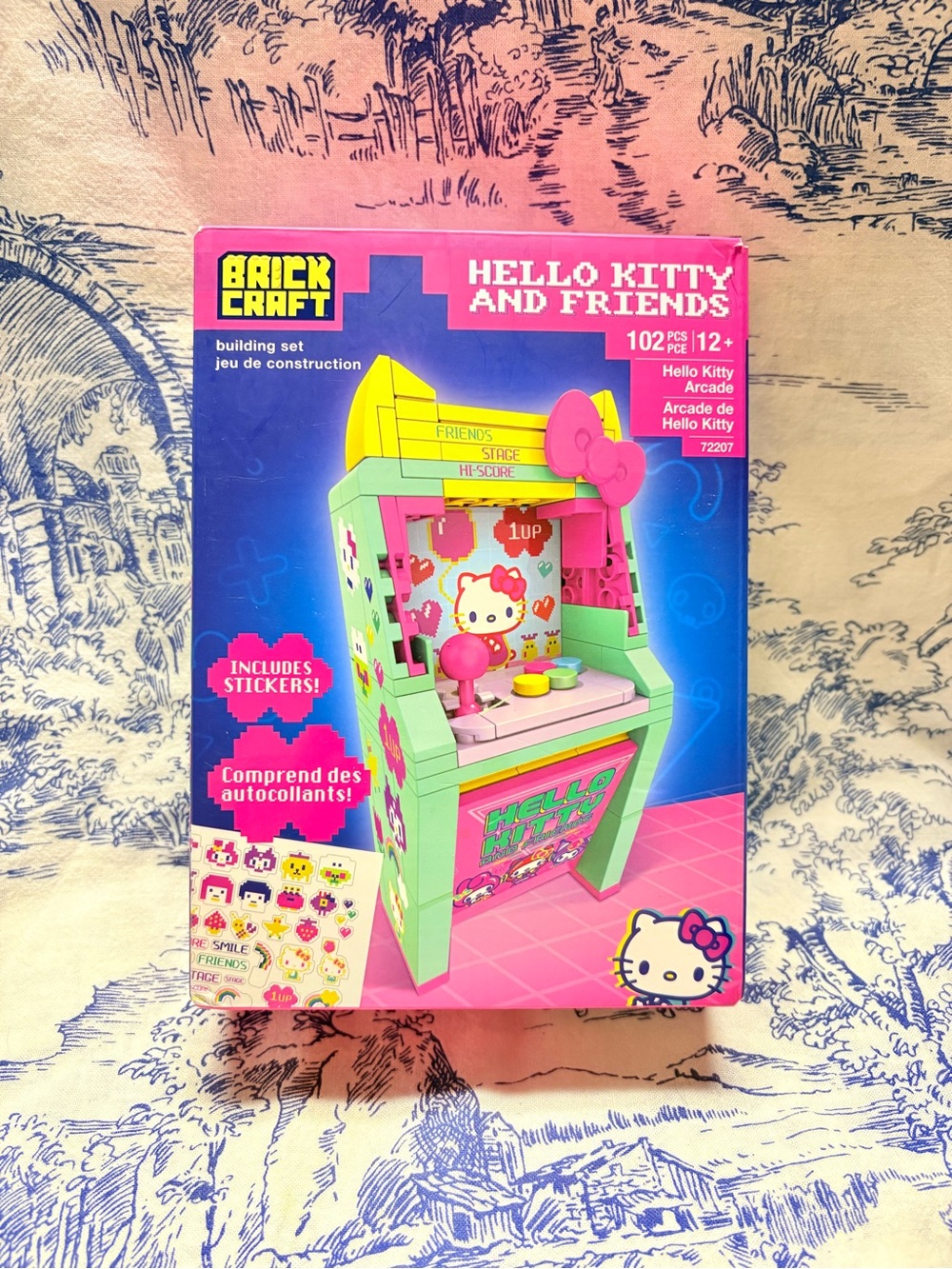 Hello Kitty & Friends Brick Craft Arcade Building Set 102 Pieces W/ Stickers New